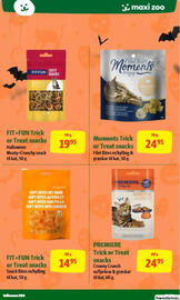 Maxi Zoo tilbudsavis Side 10: Fit+fun snack bites m/kylling €14,95, Premiere trick or treat snacks creamy crunch €24,95