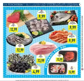 Volantino Supermercati Agorà Pagina 8: LA PESCHERIA € FILETTI DI TONNO DEC al kg 12,99 CALAMARI FRESCHI al kg €12,99