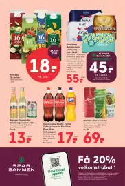 SPAR tilbudsavis uge 42 Side 15: Coca-Cola, Sprite, Fanta, Tuborg Squash, Ramlösa, Fuze eller Schweppes €17,00