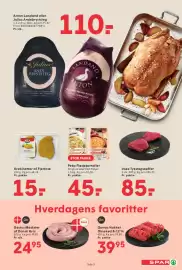 SPAR tilbudsavis uge 42 Side 3: Gestus Medister af Dansk Gris €24,95, Anton Landand eller Julius Andebryststeg €110,00