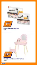 Folheto Action semana 42 Página 12: Pilhas alcalinas energizer €1,99, Tocador com banco Mini Matters €29,95