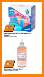 Catálogo Action semana 42 Página 16: Sport Support venda de sujeción kinesiológica €1,98, Detergente A Good Clean €0,99