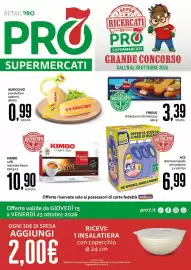 Volantino PRO7 Supermercati Pagina 1: Findus bastoncini di merluzzo €3,39, Provolette e salamini Auricchio €0,99