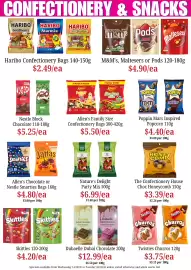 Farmer Jack's catalogue Page 16: Nature's Delight Party Mix €6,99, Nestle Block Chocolate €5,25