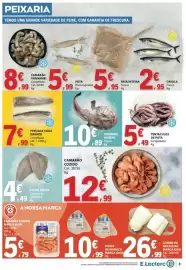 Folheto E.Leclerc semana 42 Página 3: Tamboril inteiro €10,89, Tentáculos de pota congelados €5,49
