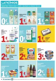 Folheto E.Leclerc semana 42 Página 8: Bebida vegetal vivesoy amêndoa/aveia €1,69, Leite uht gresso meio gordo €0,84