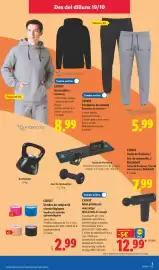Catálogo Lidl semana 43 Página 13: Crivit mini pistola de massatge €12,99, Crivit pantalons de xandall €5,99
