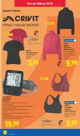 Catálogo Lidl semana 43 Página 14: SensiPlast tensiómetre €19,99, Crivit samarreta tècnica camiseta tècnica €3,49