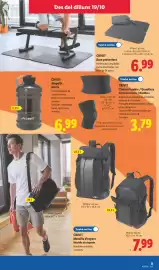 Catálogo Lidl semana 43 Página 17: Crivit cinturó lumbar / genollera €3,79, Crivit motxilla d'esport €7,99