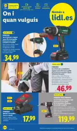 Catálogo Lidl semana 43 Página 4: Parkside performance joc de trepant cargolador amb percussor recarregable €119,99