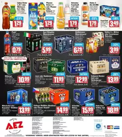 AEZ Prospekt woche 43 Seite 16: Pfanner Eistee €1,29, Valensina Fruchtsaft €1,79