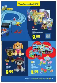 Lidl folder | Speelgoed Pagina 21: Paw patrol knuffel xxl €9,99, Speeldoos met 50 spelletjes €9,99