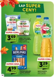 Groszek gazetka | Supermarket Strona 22: Serek Twój Smak Puszysty Piątnica €3,69, Napój Hortex €3,29