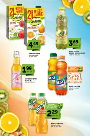 ABC gazetka | Sprawdz co wiecej Strona 9: Napój Pysio banan-jabłko-kiwi €3,69, Napój Tymbark by Julia malina marakuja €1,99
