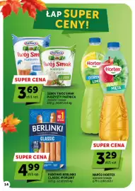 ABC gazetka | Market Strona 14: Parówki Berlinki Classic Morliny €4,99, Serek Twój Smak puszysty naturalny Piątnica €3,69