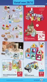 ALDI folder week 44 Pagina 13: Kijk- en zoekboek met geluiden €6,99, Toylino magnetische bouwsets €14,99