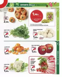 Volantino Coop Superstore Pagina 7: Uva di Puglia IGP Varietà Italia €1,98, Cime di rapa €1,99
