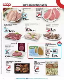 Volantino Coop Superstore Pagina 8: Alette arrosto di pollo AIA €3,99, Fettina reale per pizzaiola di bovino adulto €12,95