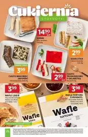 Stokrotka gazetka tydzień 42 Strona 26: Ciasto truskawkowe z galaretką €2,99, Ciasto Makowiec Japoński €3,99
