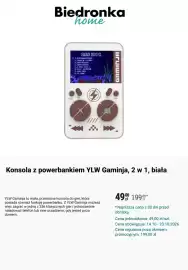 Biedronka gazetka tydzień 42 Strona 8: Konsola z powerbankiem YLW Gaminja €49,00