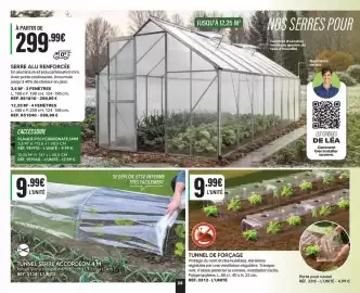Catalogue Shopix page 28: TUNNEL SERRE ACCORDÉON 4 M €9,99, SERRE ALU RENFORCÉE €299,99