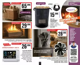 Catalogue Shopix page 5: CHARIOT À BOIS EN OSIER €65,99, PANIER BRÛLEUR À GRANULÉS POUR CHEMINÉE €29,99