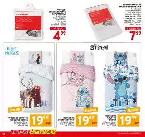 Catalogue Trafic page 14: Disney LA REINE DES NEIGES €19,99, PUREBASIC Protège-matelas €7,99