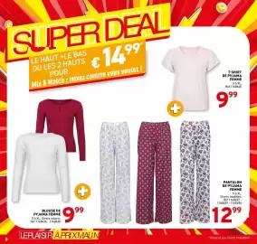 Catalogue Trafic page 22: GUESS Blouse de pyjama femme €9,99, BRAUN T-SHIRT DE PYJAMA FEMME €9,99