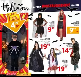 Catalogue Trafic page 4: CAPE ARAIGNEE ADULTE €9,99, COSTUME MECHANTE REINE €19,99