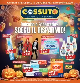 Volantino Cossuto Pagina 1: Rotoloni Regina €2,49, Mentadent €1,39
