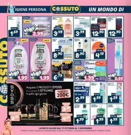 Volantino Cossuto Pagina 4: Nivea Q10 crema giorno €8,90, Elmex dentifricio sensitive €1,99