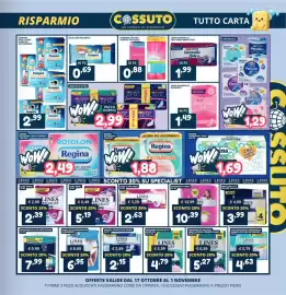 Volantino Cossuto Pagina 9: Pampers Sole e Luna salviette €0,69, Lines intervallo & go €1,49