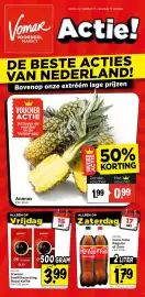 Vomar Voordeelmarkt folder | Weekend Pagina 1: G'woon Snelfiltermaling Rood Koffie €3,99, Ananas €0,99