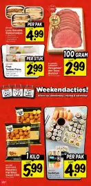 Vomar Voordeelmarkt folder | Weekend Pagina 4: Slagers Ambacht Versgesneden Ierse Biefstuk €2,99, Roosterz Kip Bites €5,99