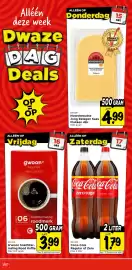 Vomar Voordeelmarkt folder | Weekend Pagina 8: Coca-Cola Regular of Zero €1,79, Noordwoudse Jong Belegen Kaas Plakken €4,99