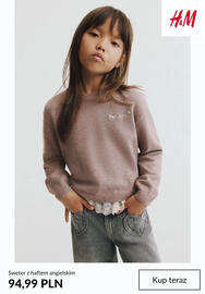 H&M gazetka tydzień 42 Strona 10: Sweter z haftem angielskim H & M €94,99