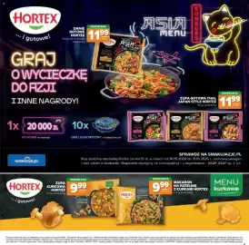 Stokrotka gazetka Strona 11: Zupa gotowa Thai Hortex €11,99, Makaron na patelnię z kurkami Hortex €9,99
