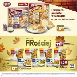 Stokrotka gazetka Strona 11: Pizza Buns Guseppe creamy garlic Dr. Oetker €15,99, Danie Gyros Chicken Frosta €11,98
