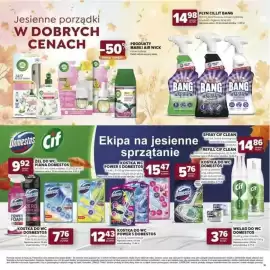 Stokrotka gazetka Strona 30: Kostka do wc Power 5 Domestos 2-pak €12,43, Płyn Cillit Bang zero tłuszczu €14,98