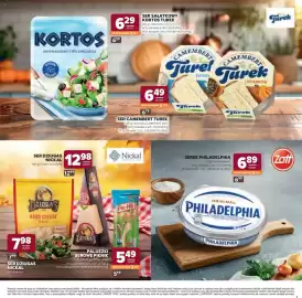 Stokrotka gazetka Strona 7: Ser camembert naturalny Turek €6,49, Serek Philadelphia śmietankowy €6,89