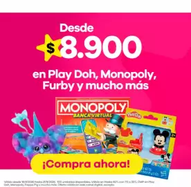 Catálogo Éxito Página 17: Play Doh Monopoly Furby €8.900,00
