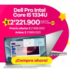 Catálogo Éxito Página 6: Dell Pro Intel Core I5 1334U €2.221.900,00