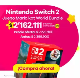 Catálogo Éxito Página 8: Nintendo Switch 2 Juego Mario kat World Bundle €2.162.111,00