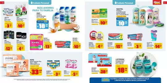 Catálogo MaxiAhorro Página 11: Kotex toalla higienica normal con alas €13,90, Nan formula lactea bebes 2 €5,50