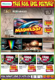 JB Hi-Fi catalogue week 42 Page 2: Hisense 85" ULED 4K RGB MiniLED Smart TV €3.995,00