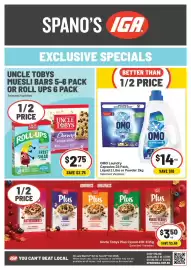 IGA catalogue week 42 Page 1: OMO Laundry Capsules €14,00, Uncle Tobys Plus Cereal €3,50