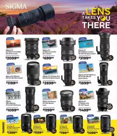 Teds Cameras catalogue Page 15: Sigma 70-200mm f2.8 DG DN OS Sport Zoom €2.699,95, Tamron AF 70-300mm Sony E Zoom €799,95
