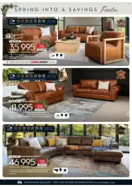 Rochester catalogue Page 8: KIGALI 2 PIECE LOUNGE SUITE (2 & 3 SEATER) €41.995,00, AMALFI LEATHER CHAIR €9,95