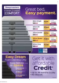 Sleepmasters catalogue Page 3: Sleepmasters CORNER 2 CORNER COMFORT Great bed. Easy payment. Sleepmasters BROOKLYN