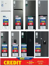 Russells catalogue Page 3: KOC 170LT Top Freezer Fridge €3.999,00, DEFY 555LT SIDE BY SIDE ECO NATURE LIGHT €15.499,00